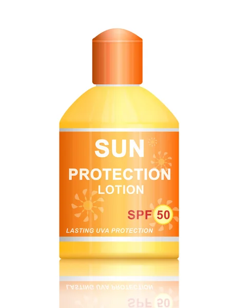 SPF 50 loção de proteção solar . — Fotografia de Stock