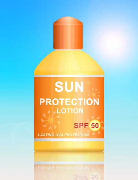SPF 50 loção de proteção solar . — Fotografia de Stock