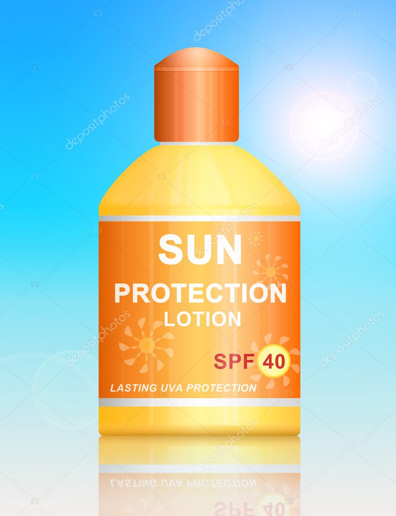 SPF 40 sun protection lotion.