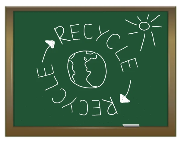 Recycling-Botschaft. — Stockfoto