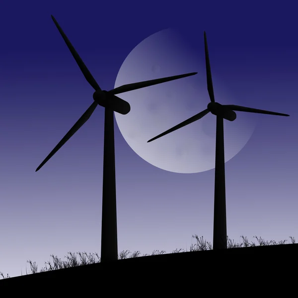 Turbiny wiatrowe. — Zdjęcie stockowe