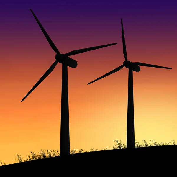 stock image Wind turbines.