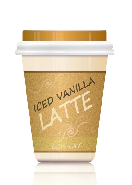 Ledové vanilkové latte. — Stock fotografie