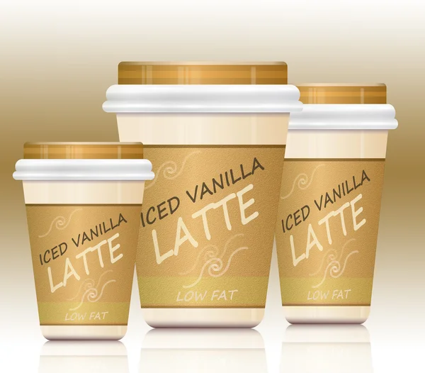 Iced vanilla lattes. — Stock Photo, Image