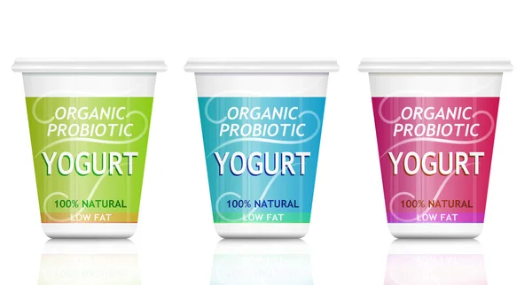 Probiotyczny jogurt. — Zdjęcie stockowe