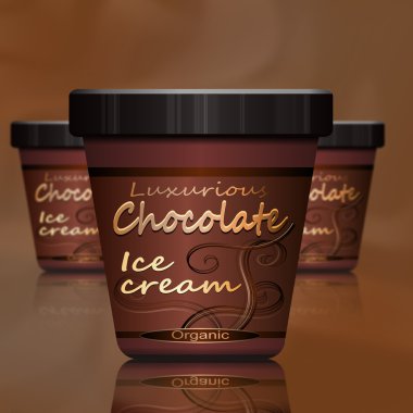 Chocolate ice cream. clipart