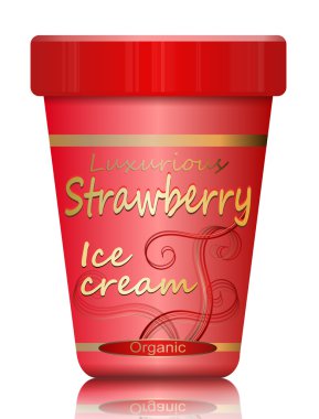 Strawberry Ice cream. clipart