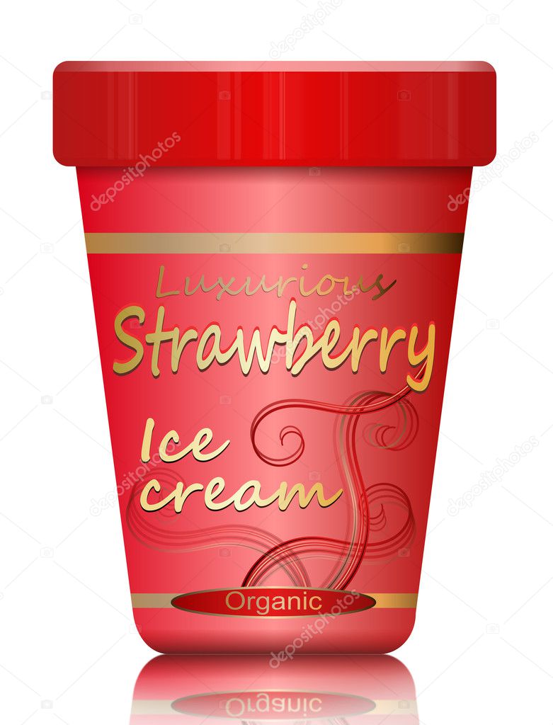 Strawberry Ice cream.