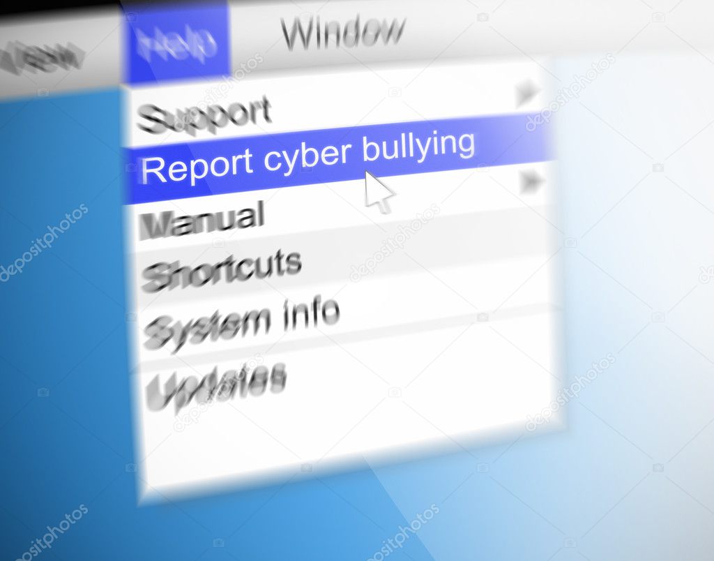Cyber bullying concept.