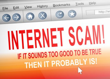 Internet scam. clipart