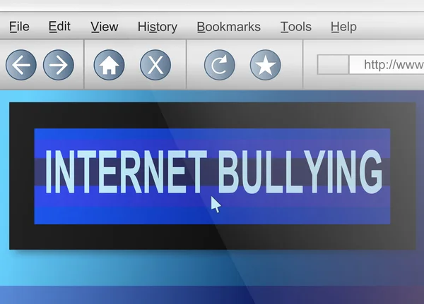 stock image Internet bullying.