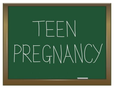 Teen pregnancy concept. clipart