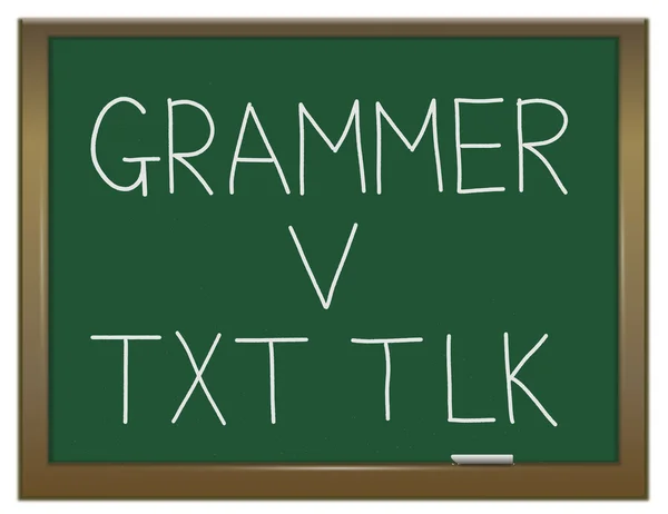 Grammatik versus SMS. — Stockfoto