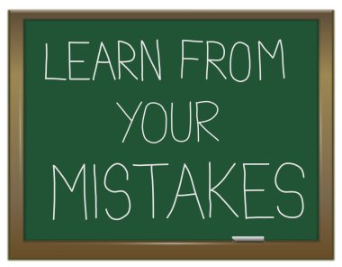 Learn from your mistakes. clipart