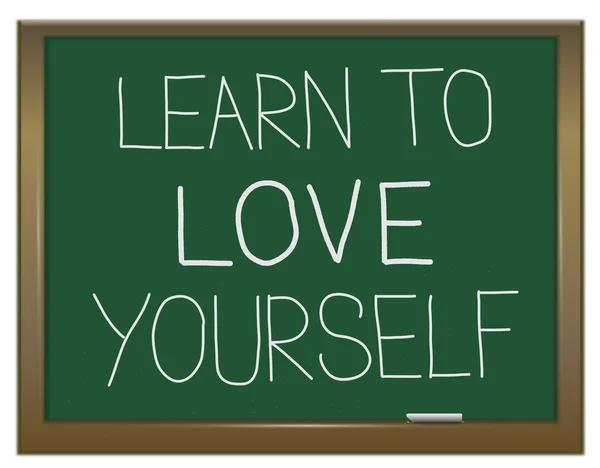 Leren om jezelf lief te. — Stockfoto
