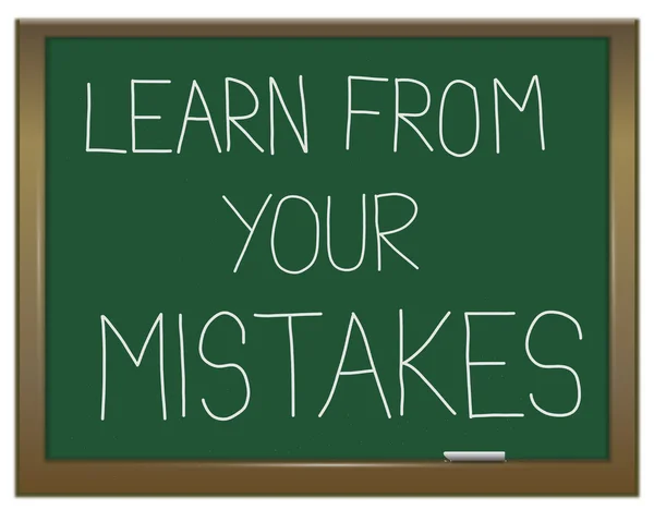 Leer van je fouten. — Stockfoto