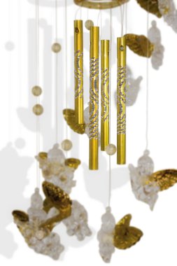 Wind chime with little angels clipart