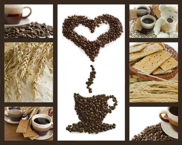 Coffee breakfast background — Stock Photo, Image