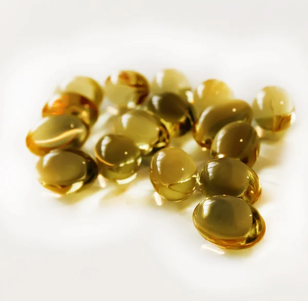 stock image Omega-3 fish oil capsules