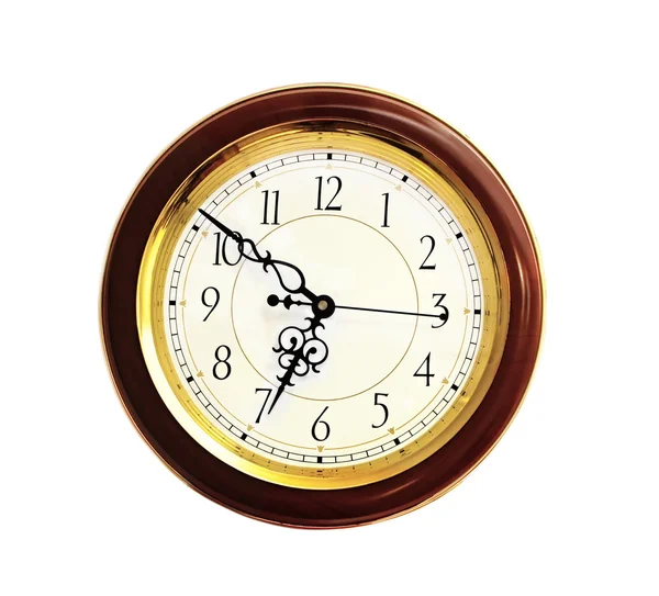 Zegar ścienny drewniany — Zdjęcie stockowe