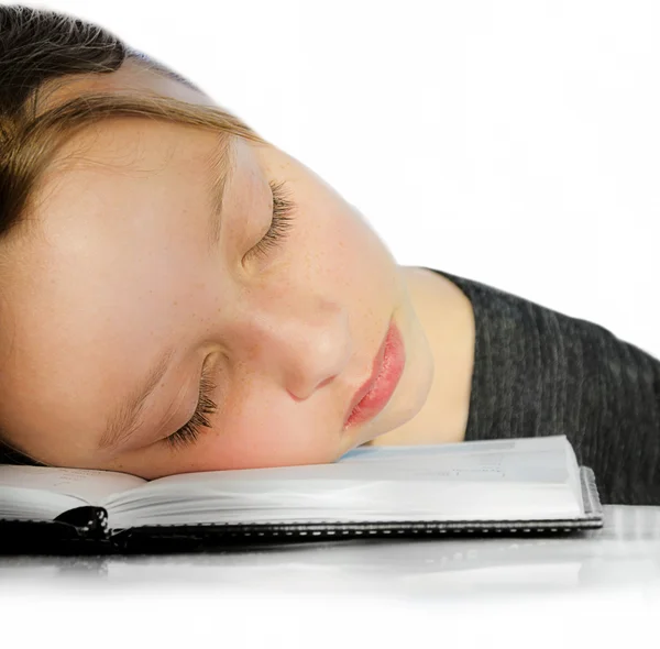 stock image Closeup of girl sleeping