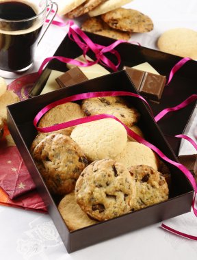 Cookies in gift box clipart