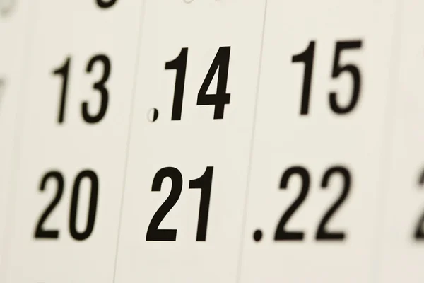 Un frammento di un calendario — Foto Stock