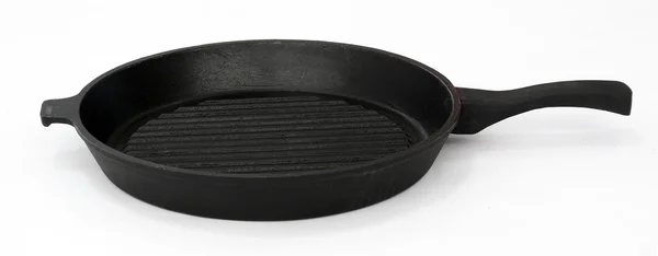 Cast-iron frying pan for preparation of chickens of "tobacco" — Stock Photo, Image