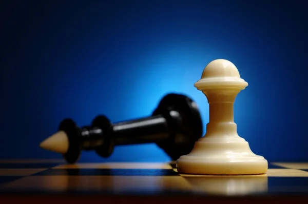 Sjakk i en vakker gradient bakgrunn – stockfoto