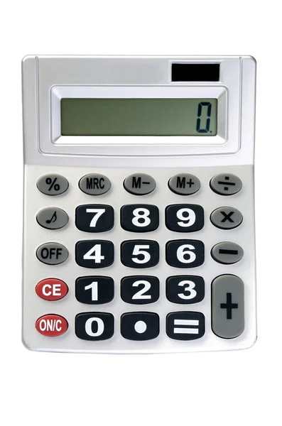 Gray calculator with black keys — Stock Photo, Image