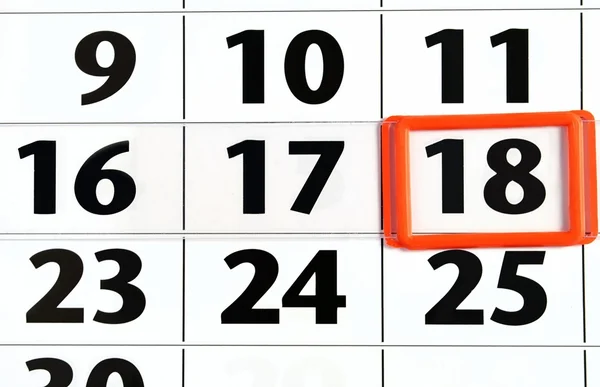 stock image Calendar page in the selected date