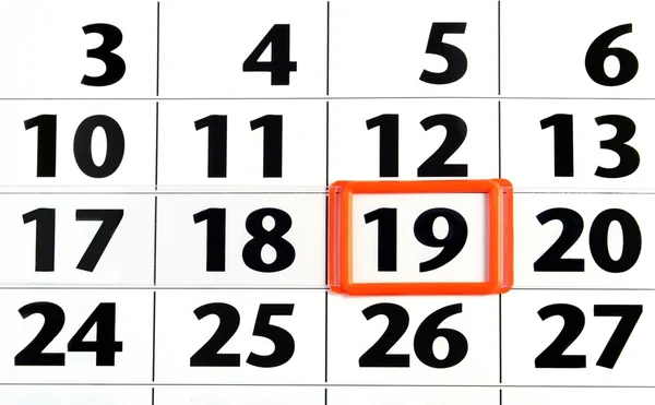 stock image Calendar page in the selected date