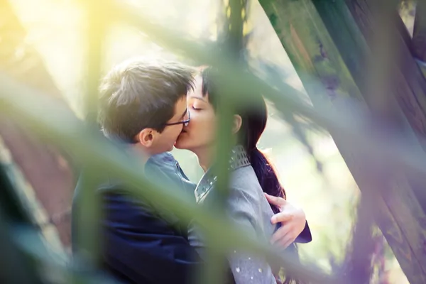 Romantisk kyss — Stockfoto