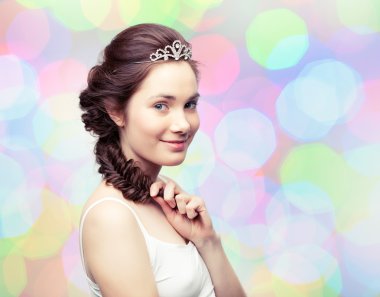 Girl in a diadem clipart