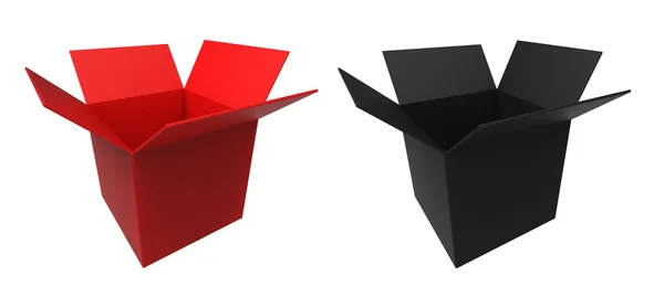 Caixa vermelha e preta — Fotografia de Stock