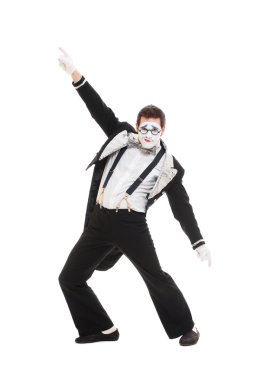 Portrait of dancer mime clipart