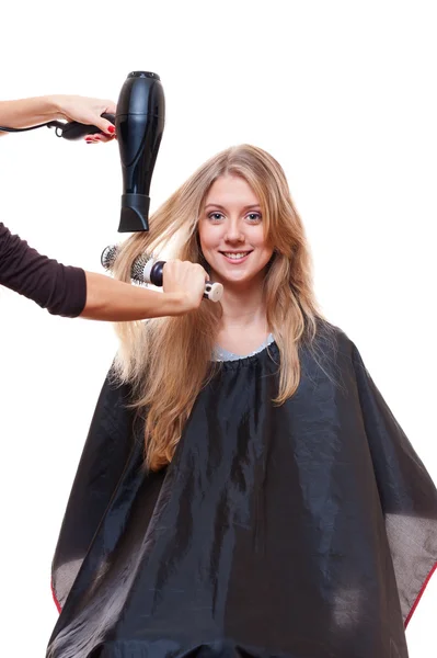 Peluquería golpe cabello seco —  Fotos de Stock