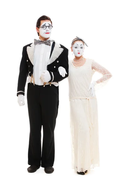 Portrait de couple mimes — Photo