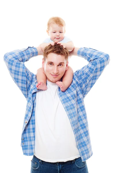 Mann spielt mit seinem Sohn — Stockfoto