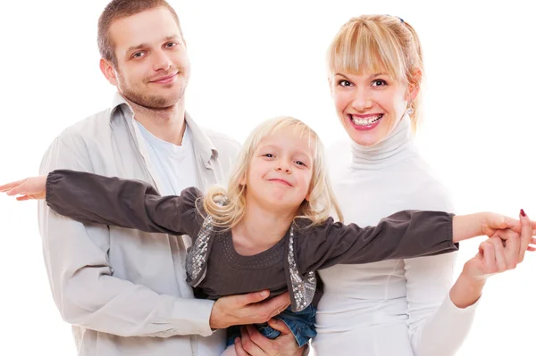 Young smiley family — Stock Photo, Image