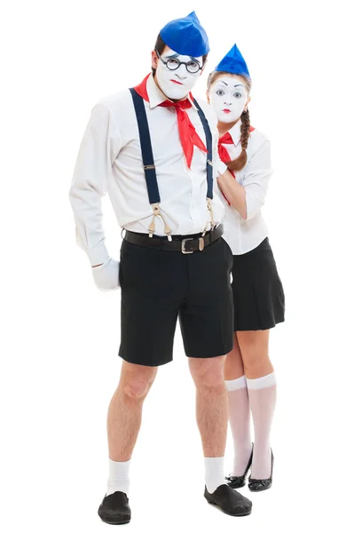 Two actors in stage costumes — Stock Photo, Image