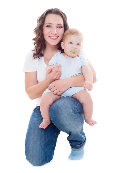 Smiley-Mutter mit ihrem Sohn — Stockfoto