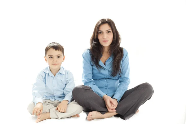 Morher and son sitting — Stock Photo, Image
