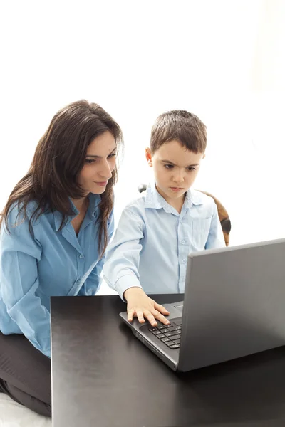 First computer lesson — Stock Photo, Image