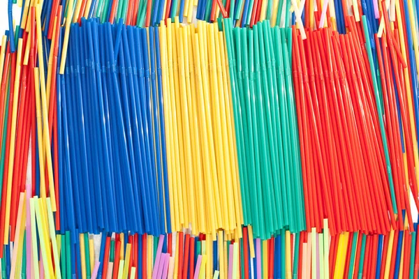 Plastic straws arangement — Stock Photo, Image