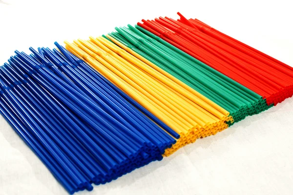 Party plastic straws — Stock Photo, Image