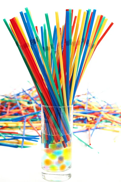 Renkli plastik çubuk — Stok fotoğraf