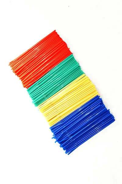 stock image Diagonal plastic straws arangement