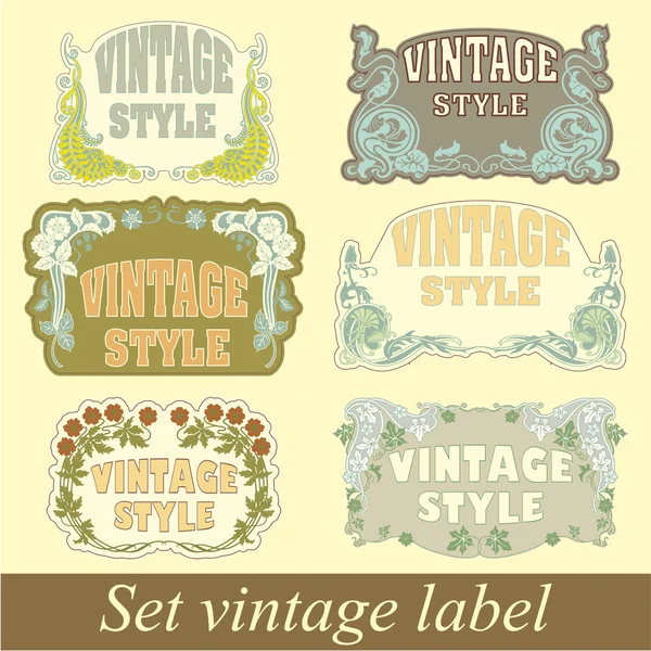 Set of vintage style — Stock Vector