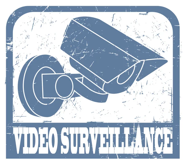 Videobewaking stempel — Stockvector